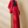 Punaiset naisten Ralph Lauren Graciela Silk Shantung -housut Punaiset naisten Ralph Lauren Graciela Silk Shantung -housut