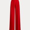 Punaiset naisten Ralph Lauren Graciela Silk Shantung -housut Punaiset naisten Ralph Lauren Graciela Silk Shantung -housut