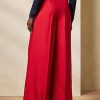 Punaiset naisten Ralph Lauren Graciela Silk Shantung -housut Punaiset naisten Ralph Lauren Graciela Silk Shantung -housut