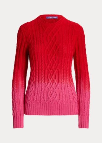 Punaiset naisten Ralph Lauren Lunar New Year -neulotut neulepuserot Punaiset naisten Ralph Lauren Lunar New Year -neulotut neulepuserot