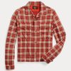 Punaiset naisten Ralph Lauren Plaid -printtipaidat