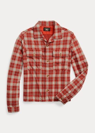 Punaiset naisten Ralph Lauren Plaid -printtipaidat Punaiset naisten Ralph Lauren Plaid -printtipaidat