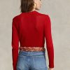 Punaiset naisten Ralph Lauren -puuvillapuserot Punaiset naisten Ralph Lauren -puuvillapuserot