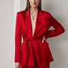 Punaiset naisten Ralph Lauren Quinton vyölliset satiinitakit Punaiset naisten Ralph Lauren Quinton vyölliset satiinitakit