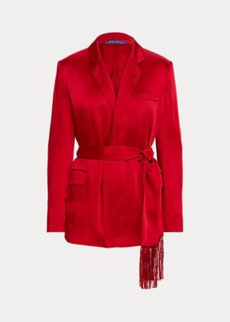 Punaiset naisten Ralph Lauren Quinton vyölliset satiinitakit