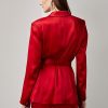 Punaiset naisten Ralph Lauren Quinton vyölliset satiinitakit Punaiset naisten Ralph Lauren Quinton vyölliset satiinitakit