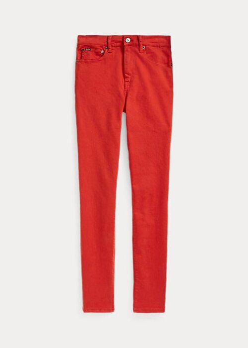 Punaiset naisten Ralph Lauren Tompkinsin korkeat, kapeat farkut Punaiset naisten Ralph Lauren Tompkinsin korkeat, kapeat farkut