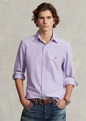 Purppura miesten Ralph Lauren Slim Fit Oxford paidat