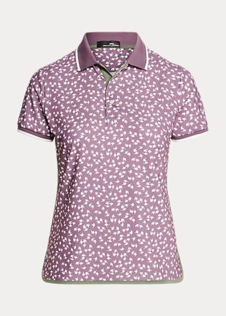 Purppura naisten Ralph Lauren Räätälöity Fit Stretch Jersey poolopaidat