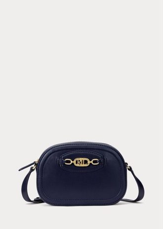 Ranskan laivaston naisten Ralph Lauren -nahkaiset keskikokoiset Jordynn Crossbody -laukut