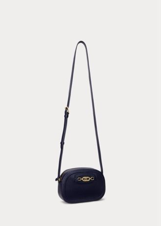 Ranskan laivaston naisten Ralph Lauren -nahkaiset keskikokoiset Jordynn Crossbody -laukut