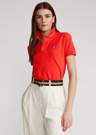 Rose naisten Ralph Lauren Classic Fit mesh poolopaidat