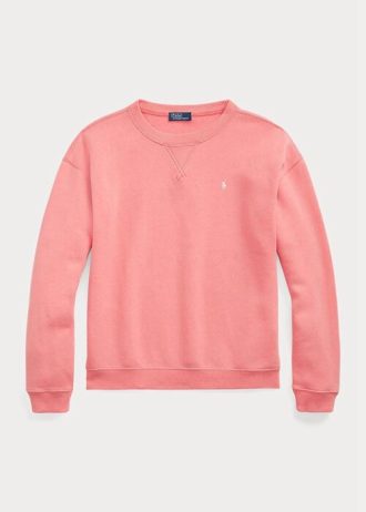 Rose naisten Ralph Lauren Fleece Crewneck Pullover -pusero Rose naisten Ralph Lauren Fleece Crewneck Pullover -pusero