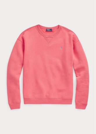 Rose naisten Ralph Lauren Fleece Crewneck Pullover -pusero Rose naisten Ralph Lauren Fleece Crewneck Pullover -pusero