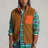 Ruskea miesten Ralph Lauren Bonded Pile Fleece -liivi Ruskea miesten Ralph Lauren Bonded Pile Fleece -liivi