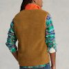 Ruskea miesten Ralph Lauren Bonded Pile Fleece -liivi Ruskea miesten Ralph Lauren Bonded Pile Fleece -liivi