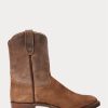 Ruskea miesten Ralph Lauren Roughout Suede & Nahkasaappaat Ruskea miesten Ralph Lauren Roughout Suede & Nahkasaappaat