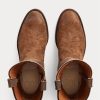 Ruskea miesten Ralph Lauren Roughout Suede & Nahkasaappaat Ruskea miesten Ralph Lauren Roughout Suede & Nahkasaappaat