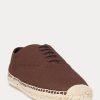 Ruskea naisten Ralph Lauren Canvas -nauhainen Espadrille
