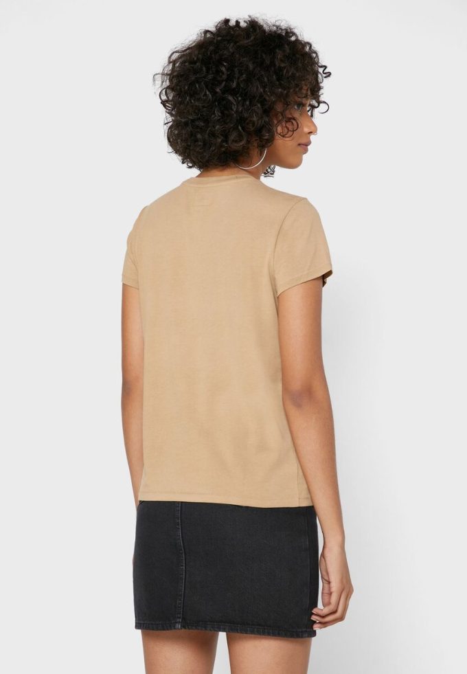 Ruskea naisten Ralph Lauren Pyöreäkaula-aukkoiset T-paidat Ruskea naisten Ralph Lauren Pyöreäkaula-aukkoiset T-paidat