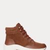 Ruskea naisten Ralph Lauren Rylee Suede & Nahkaiset korkeat lenkkarit Ruskea naisten Ralph Lauren Rylee Suede & Nahkaiset korkeat lenkkarit
