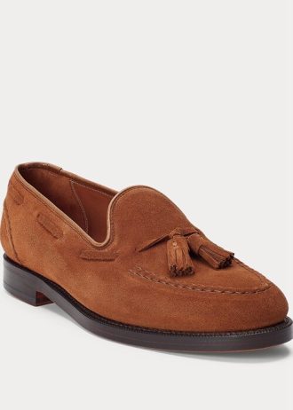 Ruskeat miesten Ralph Lauren Boothin mokkanahkaiset loaferit