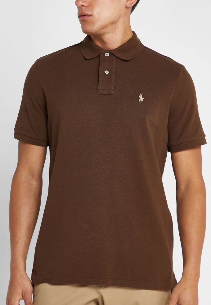 Ruskeat miesten Ralph Lauren Classic Fit Essential poolopaidat