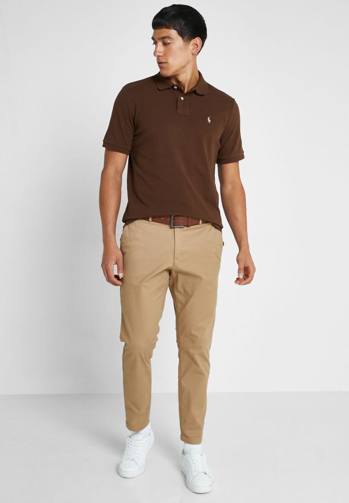 Ruskeat miesten Ralph Lauren Classic Fit Essential poolopaidat