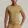 Ruskeat miesten Ralph Lauren Custom Slim Fit Crewneck T-paidat