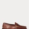 Ruskeat miesten Ralph Lauren Edricin nahkaiset Penny Loaferit