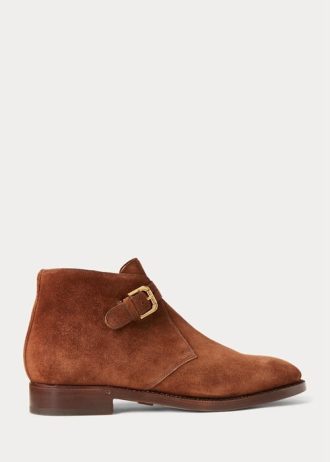Ruskeat miesten Ralph Lauren Frasco Suede Chelsea -saappaat Ruskeat miesten Ralph Lauren Frasco Suede Chelsea -saappaat