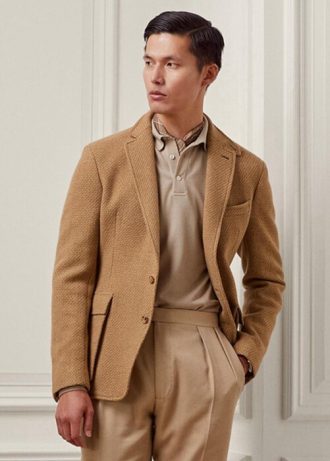 Ruskeat miesten Ralph Lauren Hadley -kuvioidut Twill-urheilubleiserit Ruskeat miesten Ralph Lauren Hadley -kuvioidut Twill-urheilubleiserit