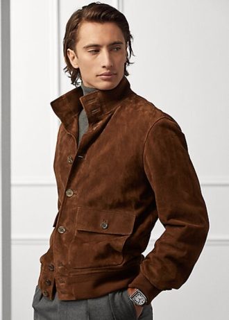 Ruskeat miesten Ralph Lauren Hayworth mokkanahkatakit