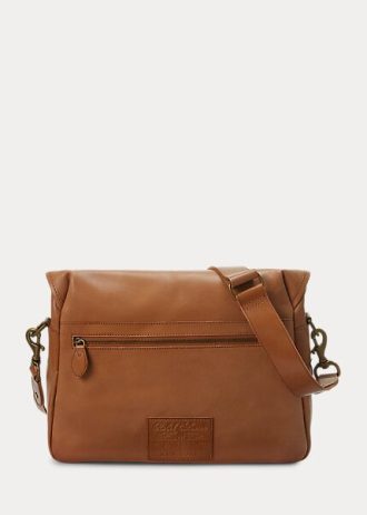 Ruskeat miesten Ralph Lauren Heritage -nahkalaukut