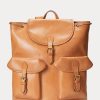 Ruskeat miesten Ralph Lauren Heritage -nahkareput Ruskeat miesten Ralph Lauren Heritage -nahkareput