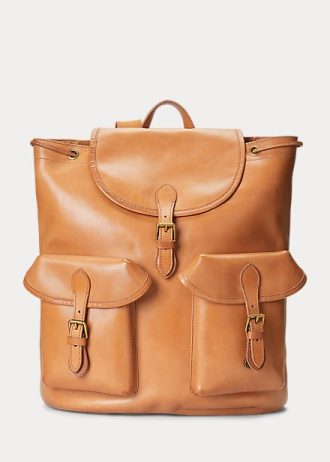Ruskeat miesten Ralph Lauren Heritage -nahkareput