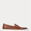 Ruskeat miesten Ralph Lauren Keaton nahkaiset Penny Loaferit