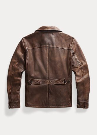 Ruskeat miesten Ralph Lauren -nahkaiset autotakit