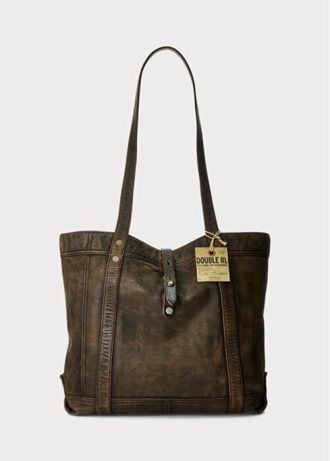Ruskeat miesten Ralph Lauren -nahkaiset kassit