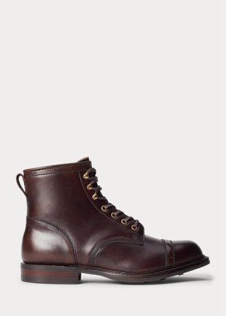 Ruskeat miesten Ralph Lauren -nahkasaappaat Ruskeat miesten Ralph Lauren -nahkasaappaat