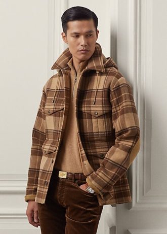 Ruskeat miesten Ralph Lauren Nicholsin ruudulliset villatakit