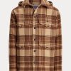 Ruskeat miesten Ralph Lauren Nicholsin ruudulliset villatakit Ruskeat miesten Ralph Lauren Nicholsin ruudulliset villatakit
