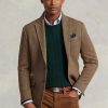 Ruskeat miesten Ralph Lauren Polo pehmeät kalanruotobleiserit Ruskeat miesten Ralph Lauren Polo pehmeät kalanruotobleiserit