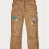 Ruskeat miesten Ralph Lauren Rento istuvuus Distressed Canvas -housut Ruskeat miesten Ralph Lauren Rento istuvuus Distressed Canvas -housut