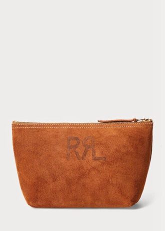 Ruskeat miesten Ralph Lauren Roughout mokkanahkalaukut