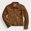 Ruskeat miesten Ralph Lauren Roughout mokkanahkatakit Ruskeat miesten Ralph Lauren Roughout mokkanahkatakit