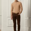 Ruskeat miesten Ralph Lauren Slim Fit Stretch Velvet -farkut