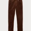 Ruskeat miesten Ralph Lauren Slim Fit Stretch Velvet -farkut