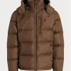 Ruskeat miesten Ralph Lauren vettä hylkivät untuvatakit Ruskeat miesten Ralph Lauren vettä hylkivät untuvatakit