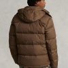 Ruskeat miesten Ralph Lauren vettä hylkivät untuvatakit Ruskeat miesten Ralph Lauren vettä hylkivät untuvatakit